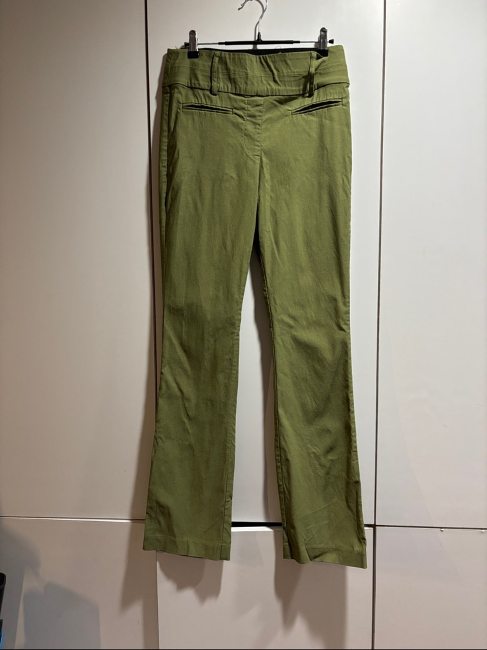 Violets & Roses size 8/29 Women's Straight Leg Pants in Olive Green